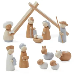 Natural Wood Nativity Set
