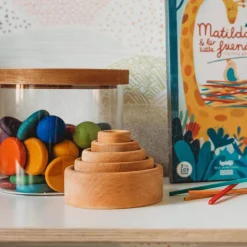 Natural Wood Nesting Bowl Set
