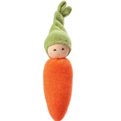 Organic Rattle Doll - Carrot