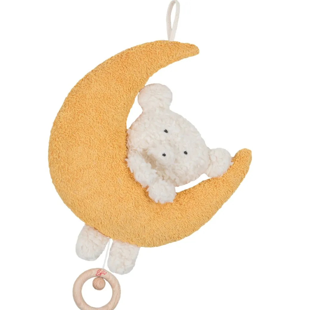 Organic Teddy Bear in the Moon Musical Mobile