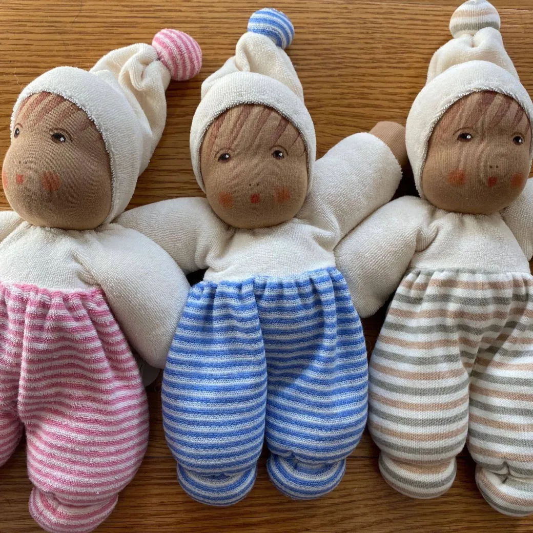 Organic Waldorf Baby Doll - Pink (Multiple Skin Tones)