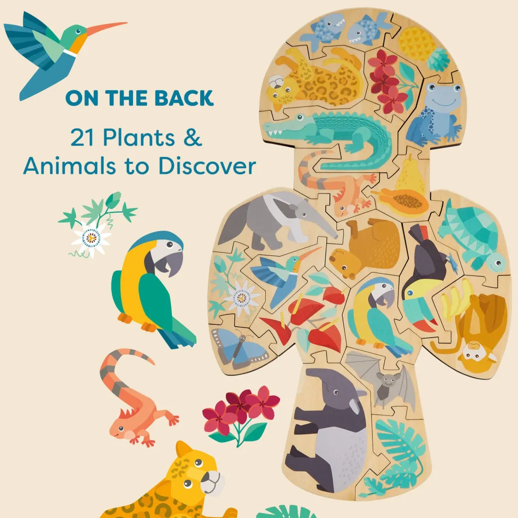 Parrot 2-in-1 Wooden Puzzle