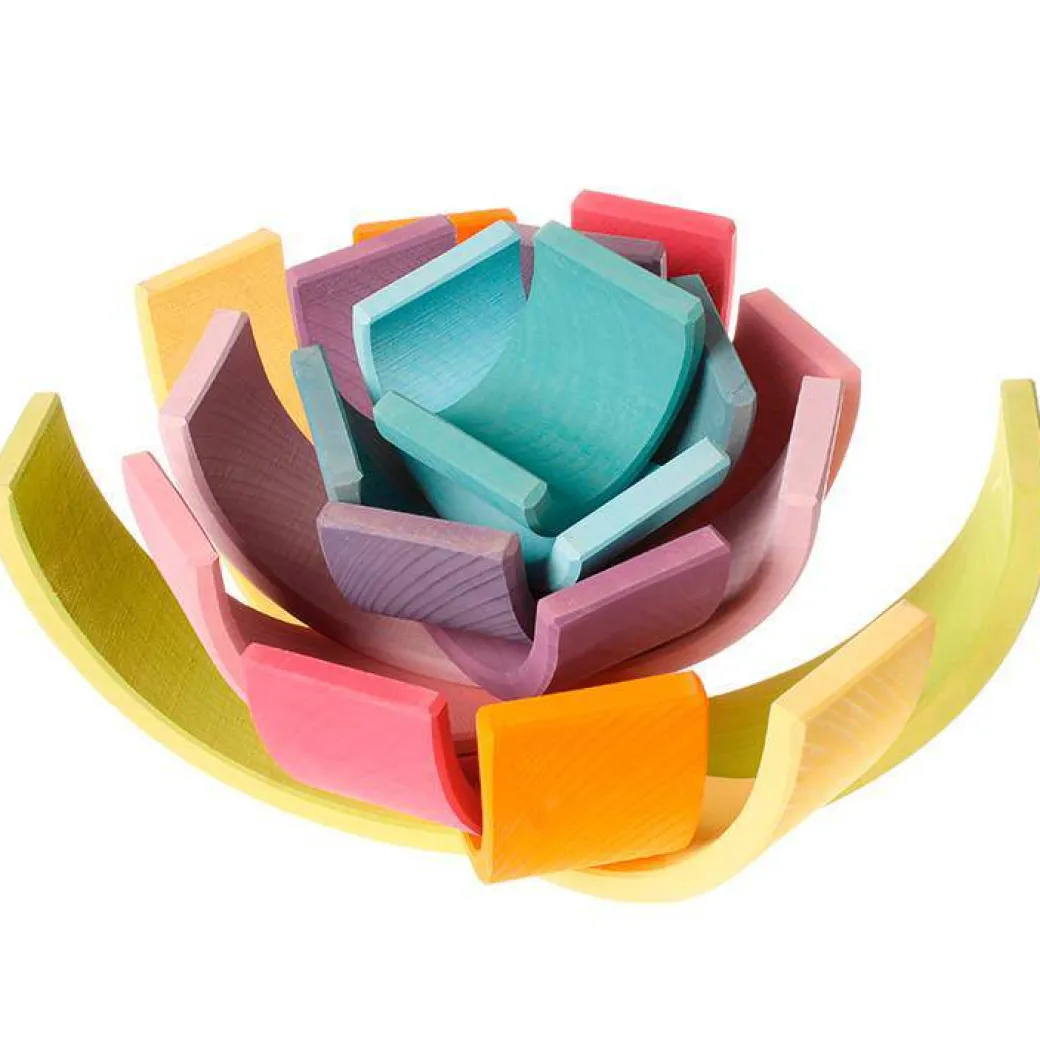 Pastel Large Wooden Rainbow Tunnel - 12 Piece