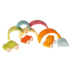 Pastel Wooden Rainbow Tunnel - 6 Pieces