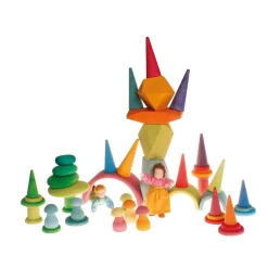 Pastel Wooden Rainbow Tunnel - 6 Pieces