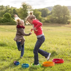 12-Piece Wooden Rainbow Stacking Tunnel