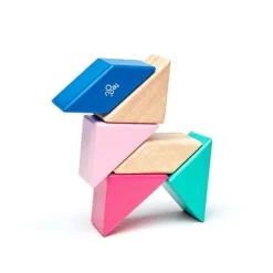 Pocket Pouch Prism Wooden Magnetic Blocks - Blossom