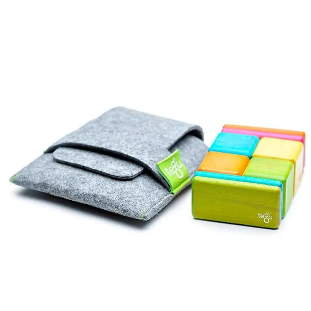 Pocket Pouch Wooden Magnetic Blocks - Tints