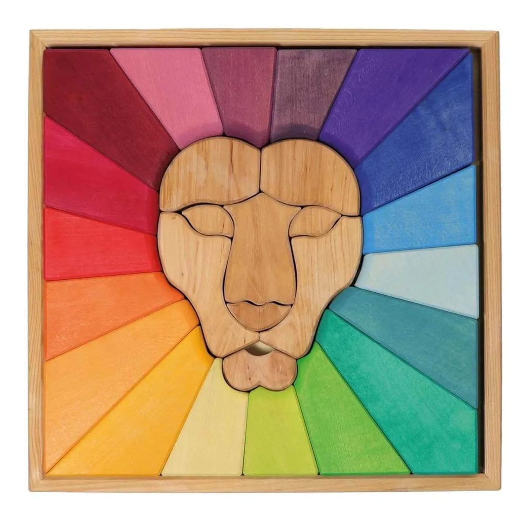 Rainbow Lion Wooden Puzzle