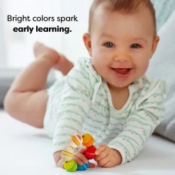 Rainbow Rattle Grasping and Teething Toy