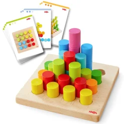 Rainbow Risers Wooden Stacking Game