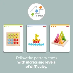 Rainbow Risers Wooden Stacking Game