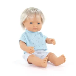 Realistic Montessori Doll - White Boy with Blond Hair