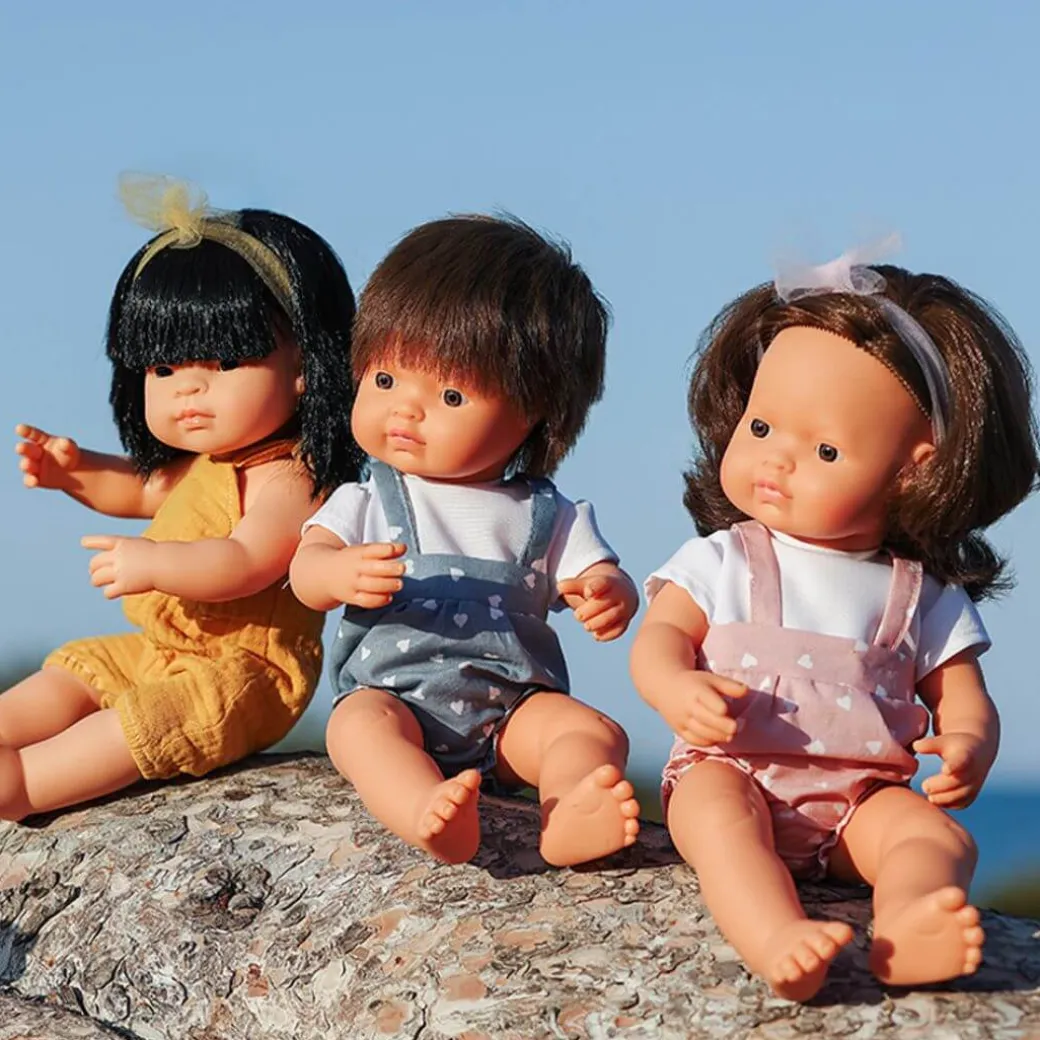 Realistic Montessori Doll - White Boy with Brown Hair