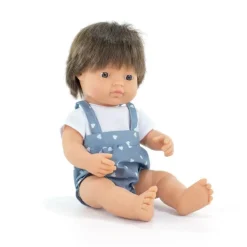 Realistic Montessori Doll - White Boy with Brown Hair