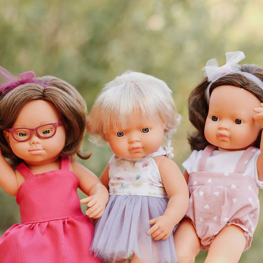 Realistic Montessori Doll - White Girl with Brown Hair