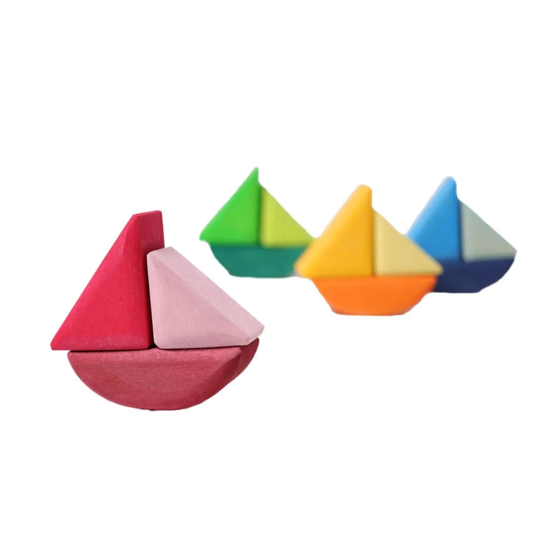 Rolling Boats Wooden Blocks