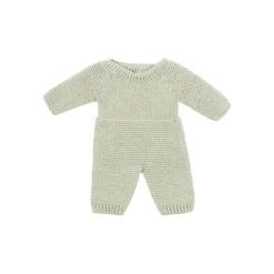 Sage Green Knit Doll Pajamas - 12''
