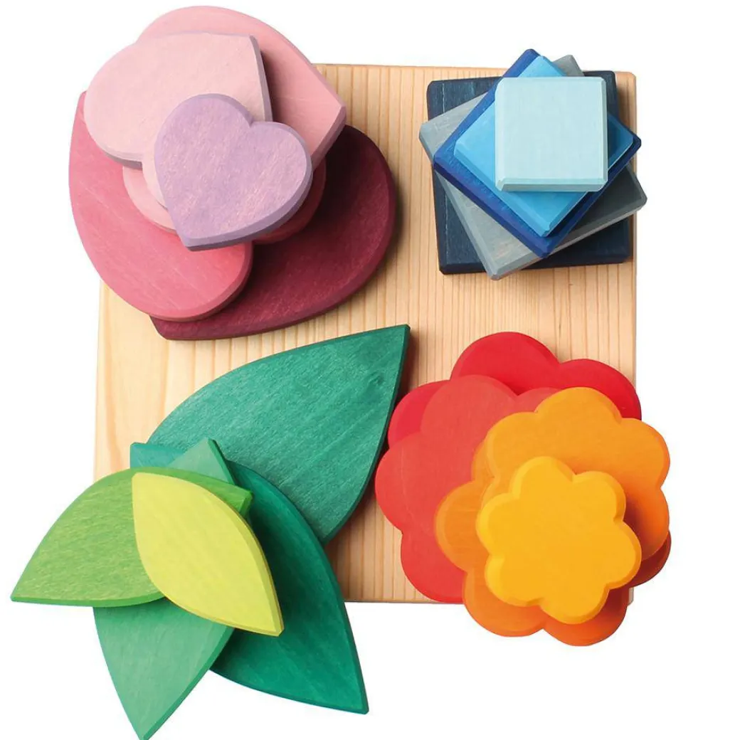 Shapes and Colors - Wooden Stacking and Sorting Toy