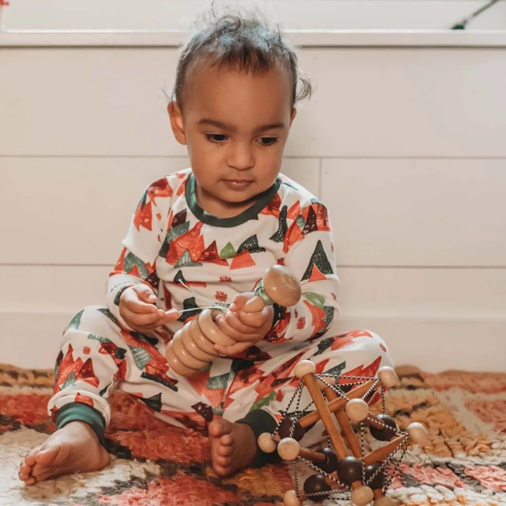 Skwish Wooden Baby Rattle & Teething Toy