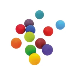 Small Wooden Rainbow Balls, Set of 12