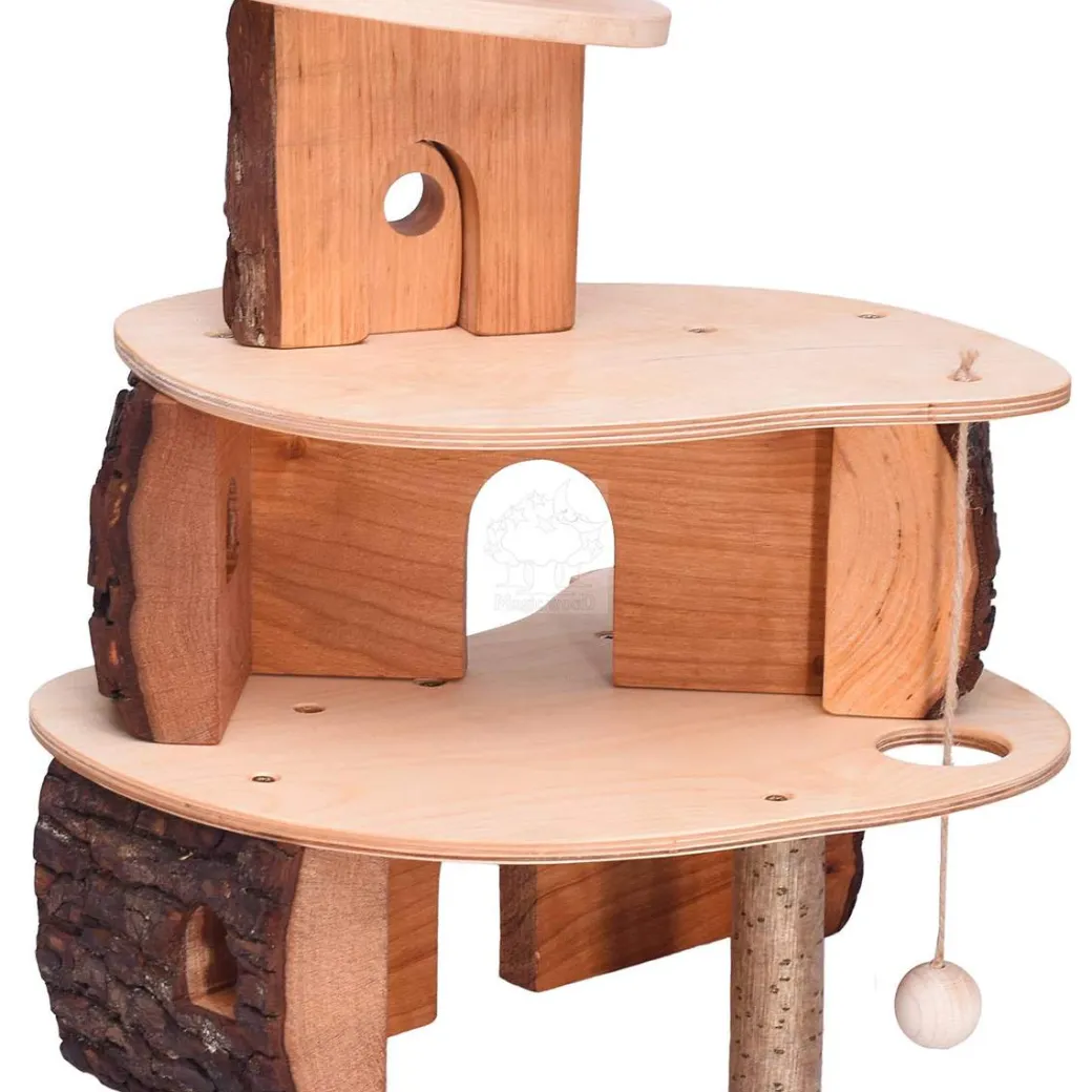 Small Wooden Tree House Dollhouse
