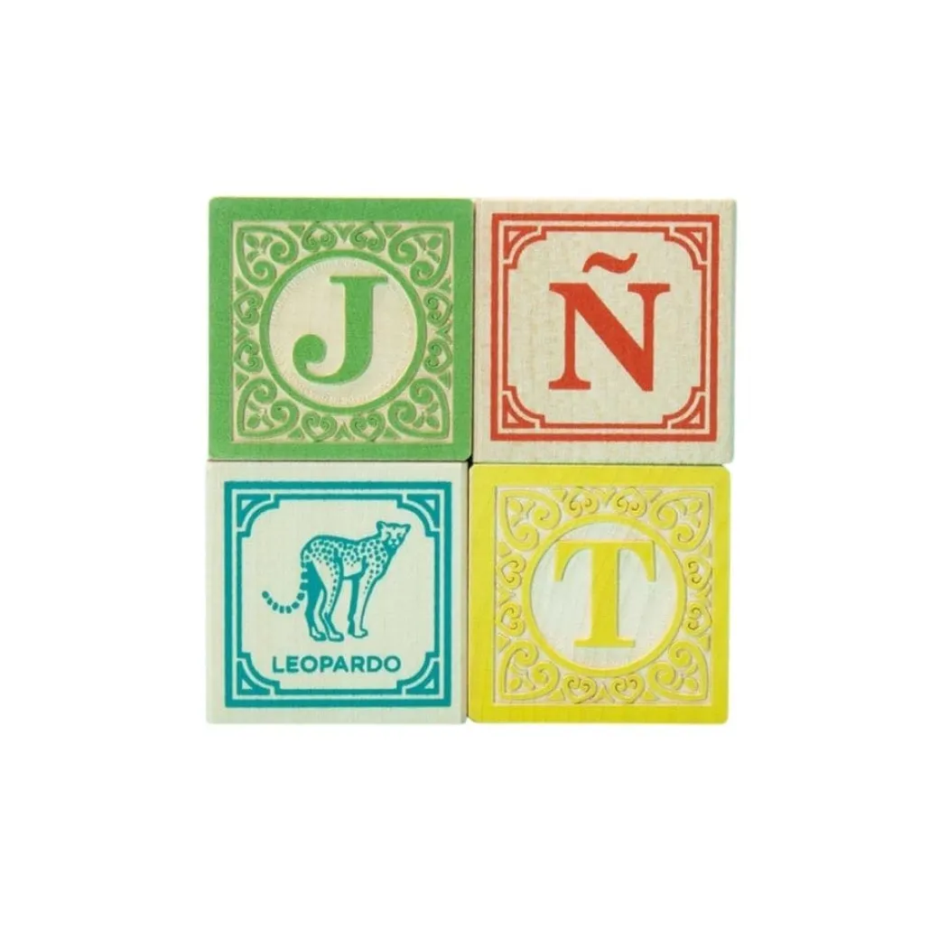 Spanish Wooden Alphabet Blocks