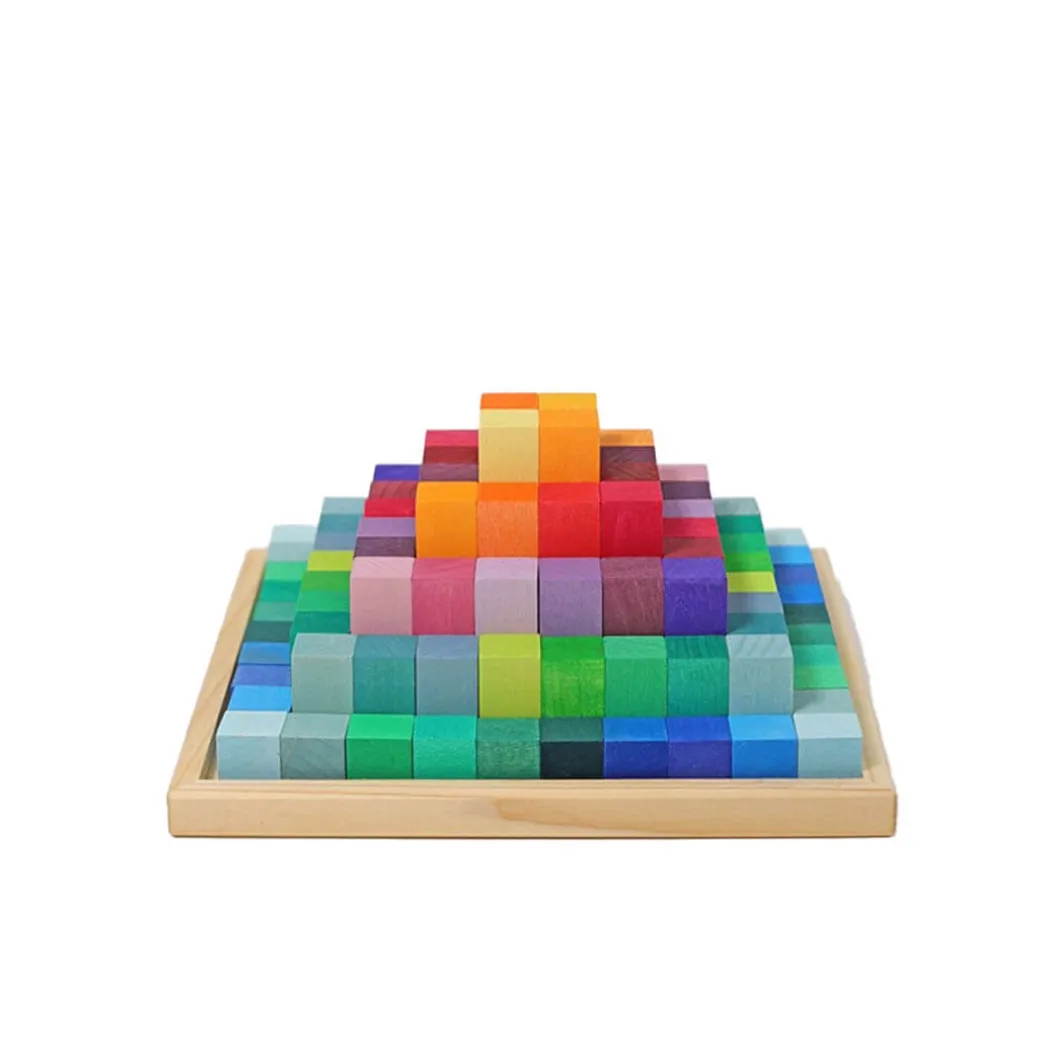 Stepped Pyramid Wooden Math Blocks