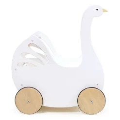 Sweet Wooden Swan Doll Stroller