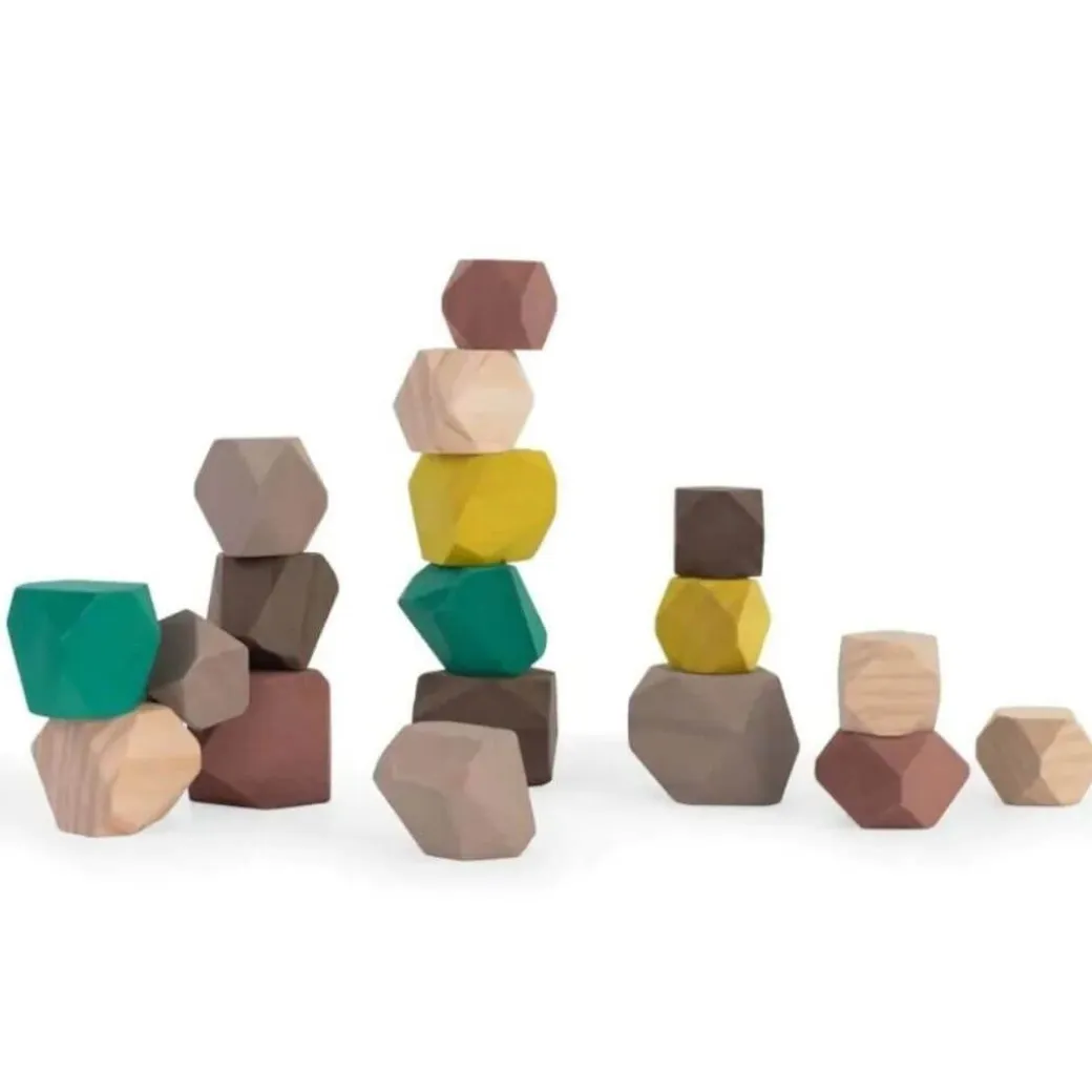Towering Wooden Stones Block Set