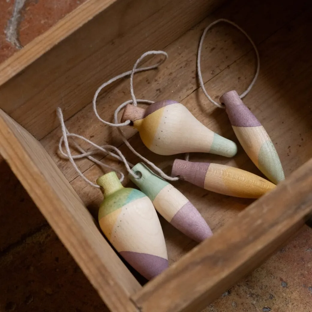 Twinkle Mist Wooden Ornament Set