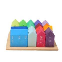 Village Building Blocks Set