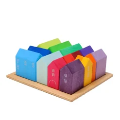 Village Building Blocks Set