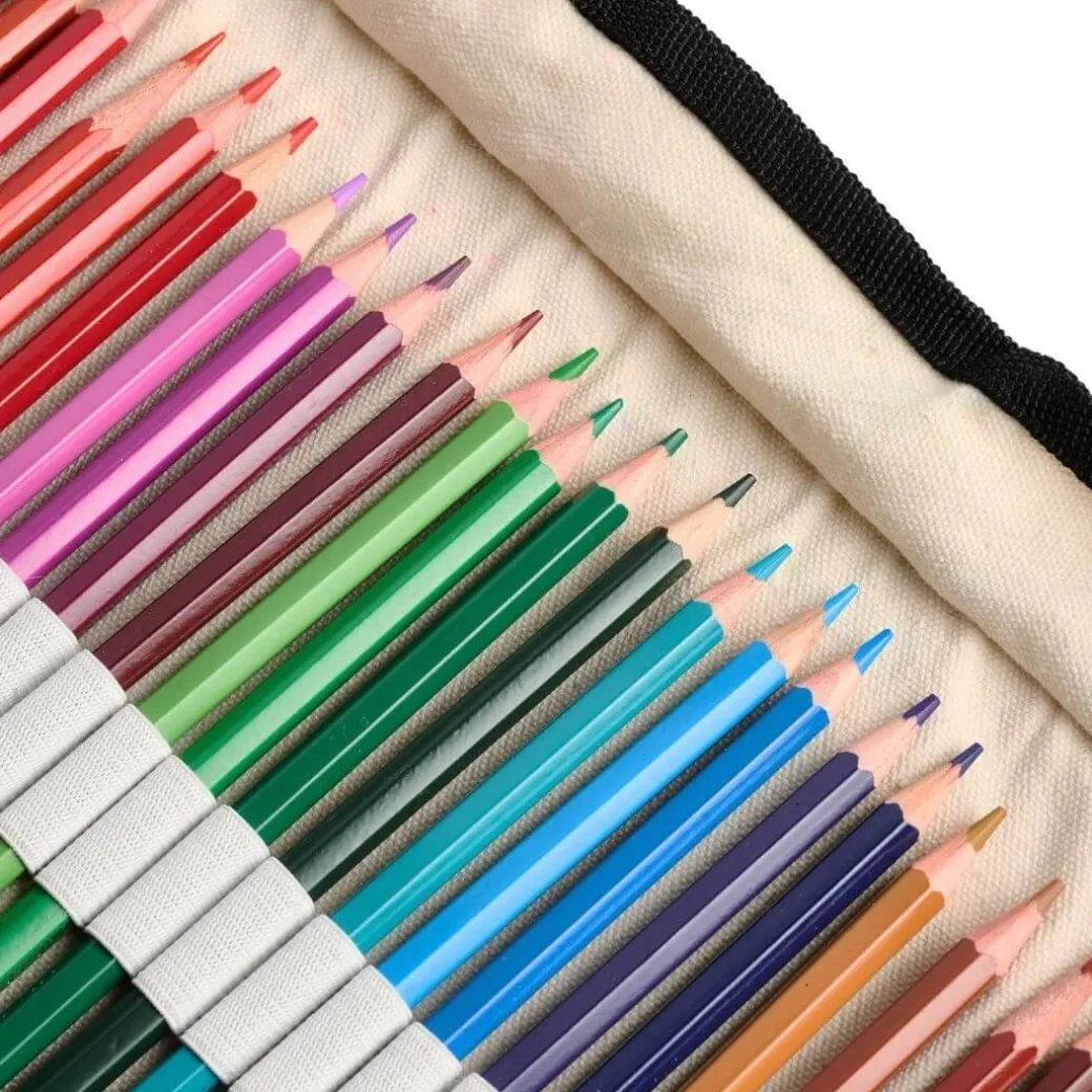 Watercolor Pencils with Canvas Rollup