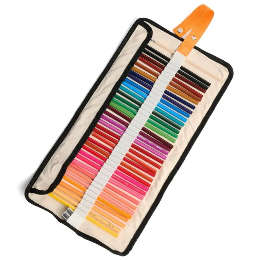 Watercolor Pencils with Canvas Rollup
