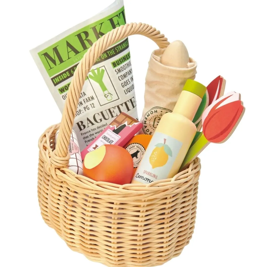 Wicker Farmer's Market Shopping Basket