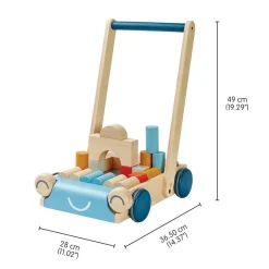 Wooden Baby Walker & Block Set