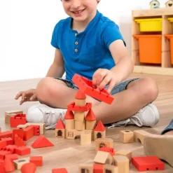 Wooden Castle Building Blocks Set