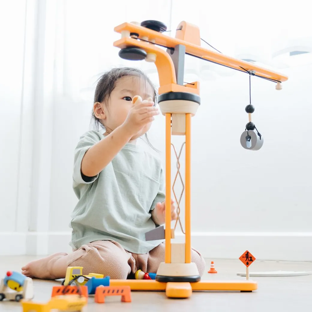Wooden Construction Toys Crane Set