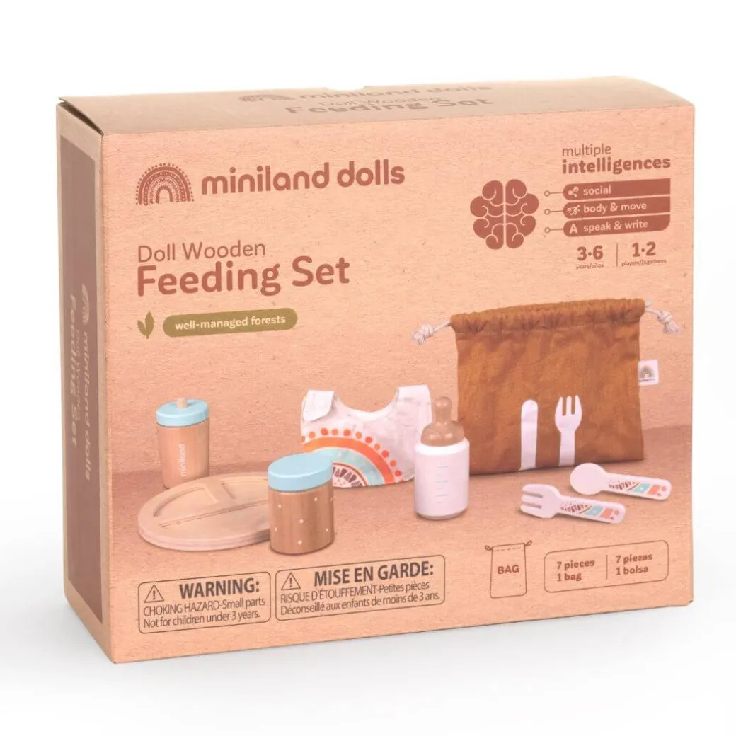 Wooden Doll Feeding Set
