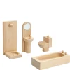 Wooden Dollhouse Furniture - Classic Bathroom