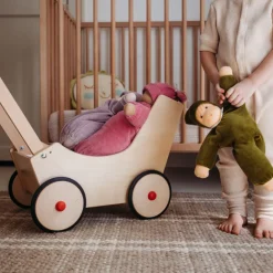 Wooden Doll Pram