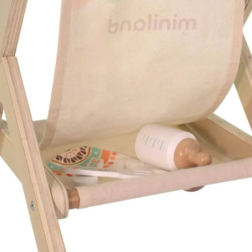 Wooden Doll Stroller