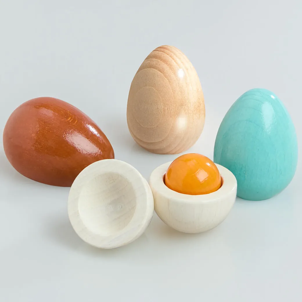 Wooden Eggs Play Food Set
