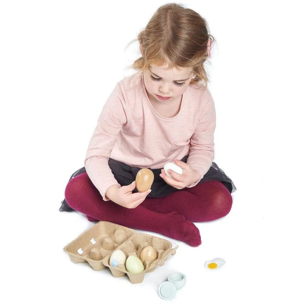 Wooden Eggs, Set of 6