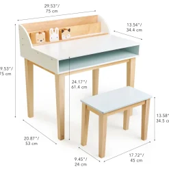 Wooden Forest Friends Desk and Chair