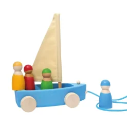 Wooden Land Yacht and Four Peg Friends
