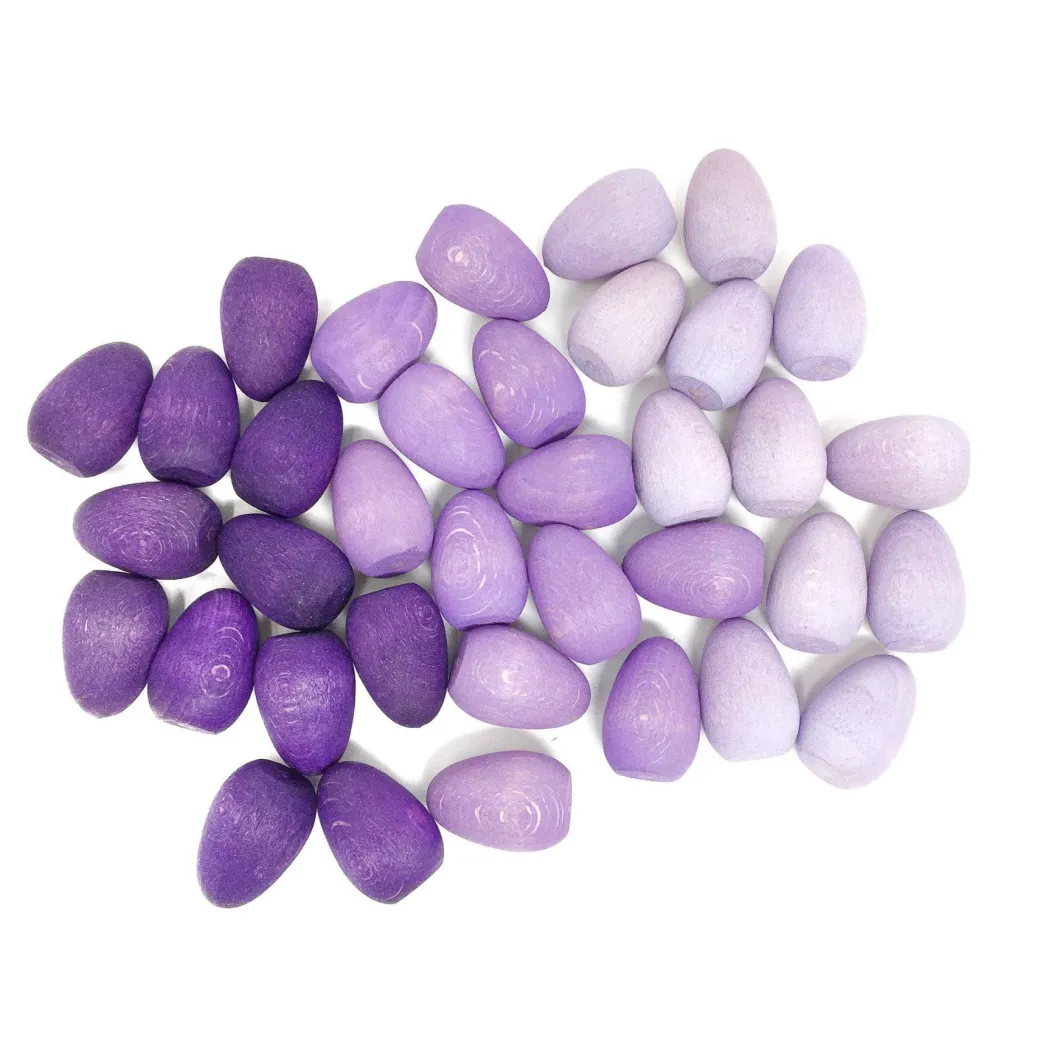 Wooden Mandala Set, Purple Eggs