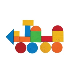 Wooden Mosaic Shapes with Container