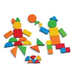 Wooden Mosaic Shapes with Container